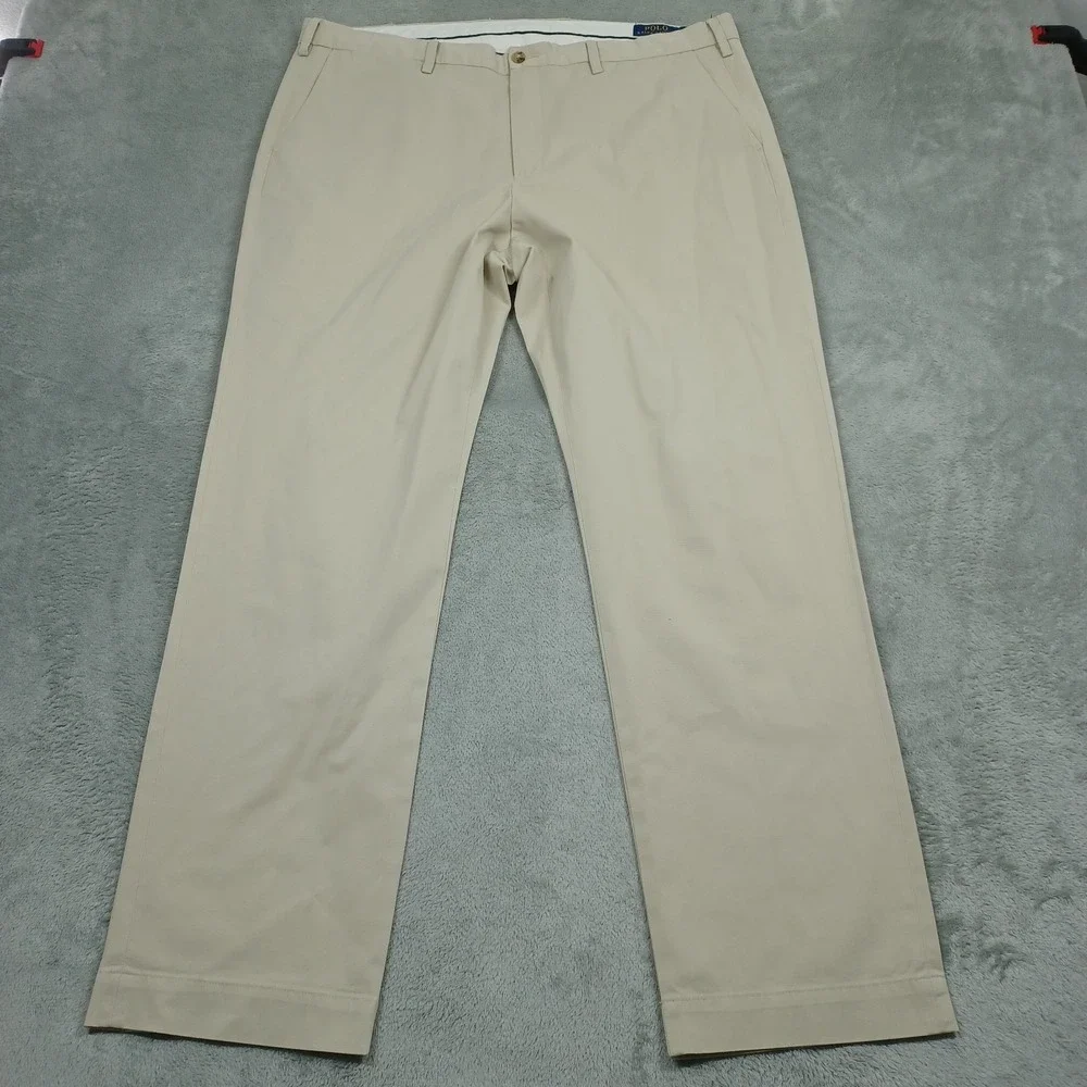 Polo Ralph Lauren Pants Mens‎ 38x32 Beige Straight Stretch Cotton Chino